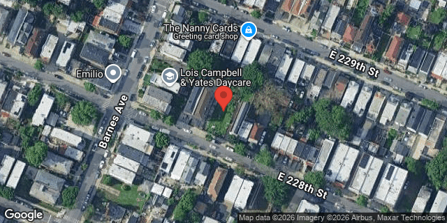 Aerial map of 819 EAST 228 STREET, Bronx