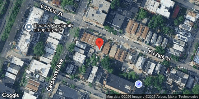 Aerial map of 632 EAST 226 STREET, Bronx