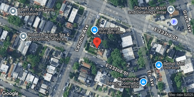 Aerial map of 4176 LACONIA AVENUE, Bronx