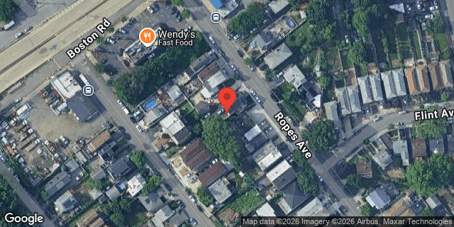 Aerial map of 3553 ROPES AVENUE, Bronx