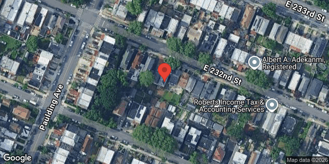 Aerial map of 1022 EAST 232 STREET, Bronx