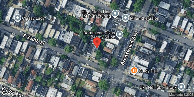 Aerial map of 867 EAST 230 STREET, Bronx