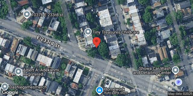 Aerial map of 1073 EAST 233 STREET, Bronx
