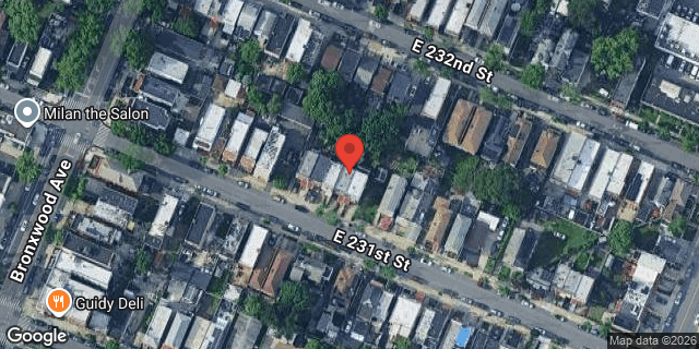 Aerial map of 927 EAST 231 STREET, Bronx