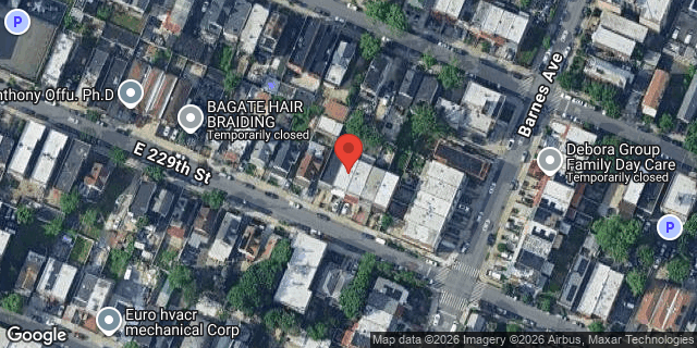 Aerial map of 765 EAST 229 STREET, Bronx
