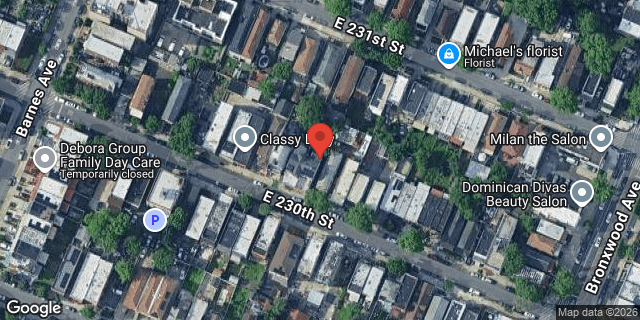 Aerial map of 839 EAST 230 STREET, Bronx