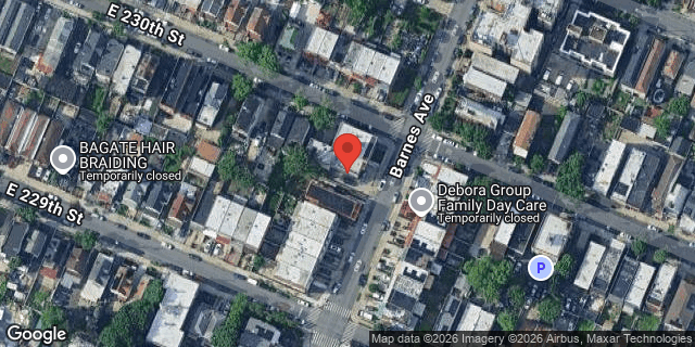Aerial map of 4115 BARNES AVENUE, Bronx