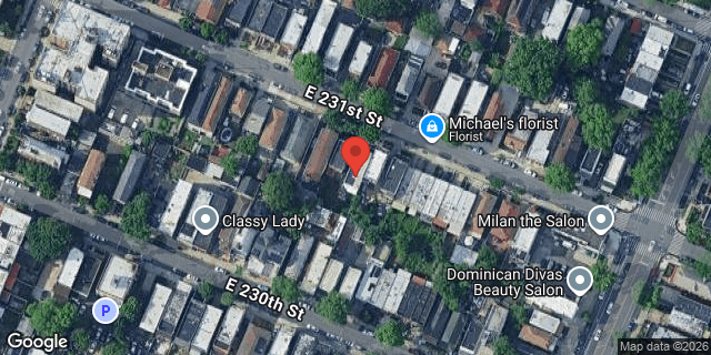 Aerial map of 842 EAST 231 STREET, Bronx