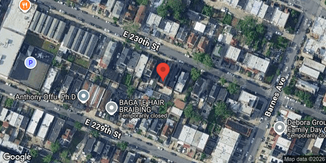 Aerial map of 746 EAST 230 STREET, Bronx