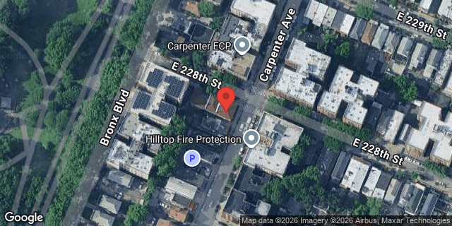 Aerial map of 616 EAST 228 STREET, Bronx