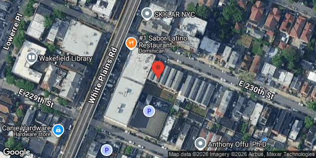 Aerial map of 710 EAST 230 STREET, Bronx