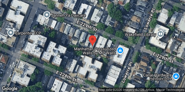 Aerial map of 650 EAST 229 STREET, Bronx