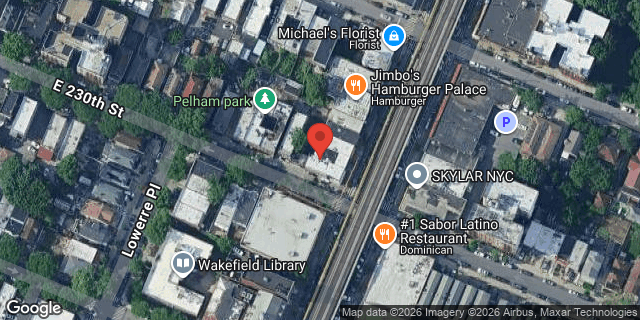 Aerial map of 4127 WHITE PLAINS ROAD, Bronx