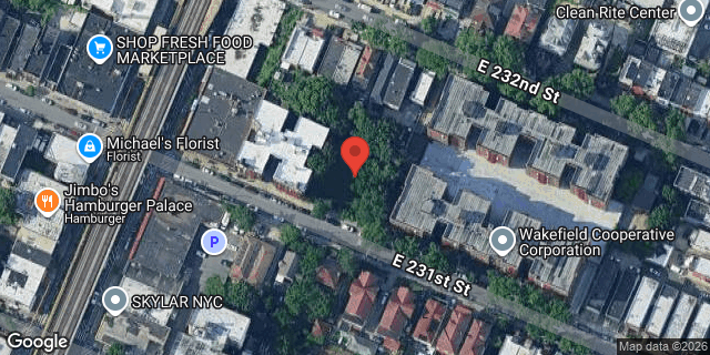 Aerial map of 717 EAST 231 STREET, Bronx