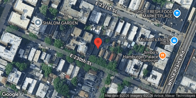 Aerial map of 663 EAST 230 STREET, Bronx