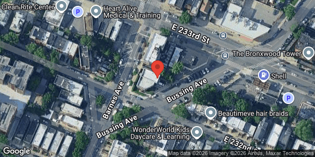 Aerial map of 1611 BUSSING AVENUE, Bronx