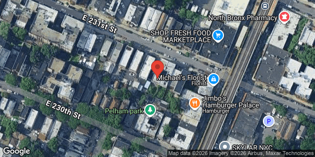 Aerial map of 680 EAST 231 STREET, Bronx