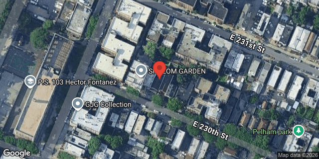 Aerial map of 639 EAST 230 STREET, Bronx