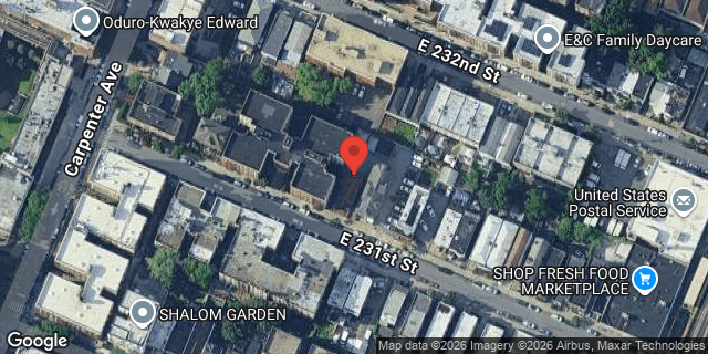 Aerial map of 651 EAST 231 STREET, Bronx