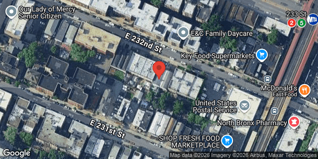 Aerial map of 670 EAST 232 STREET, Bronx