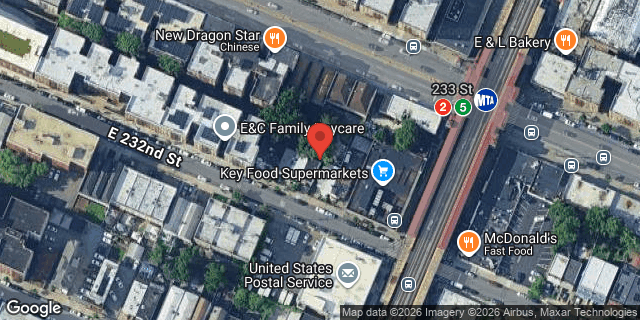 Aerial map of 683 EAST 232 STREET, Bronx