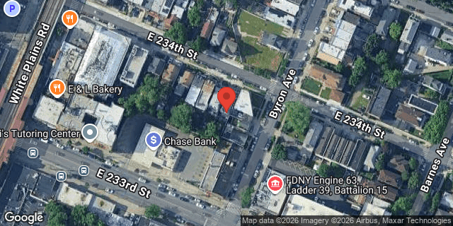 Aerial map of 738 EAST 234 STREET, Bronx