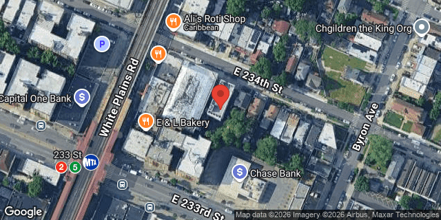 Aerial map of 716 EAST 234 STREET, Bronx