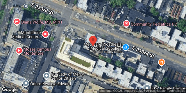Aerial map of 634 EAST 233 STREET, Bronx