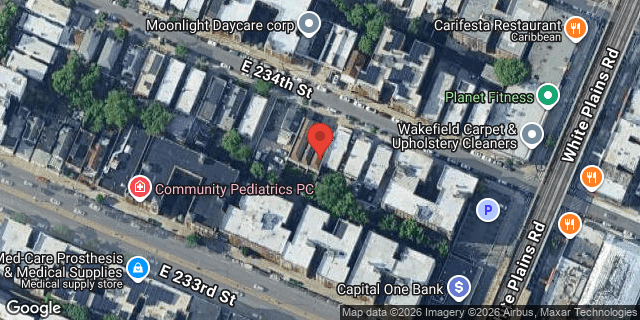 Aerial map of 670 EAST 234 STREET, Bronx