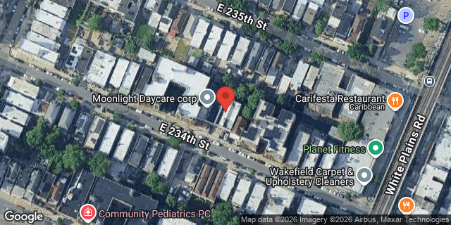 Aerial map of 665 EAST 234 STREET, Bronx
