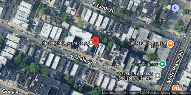Aerial map of 663 EAST 234 STREET, Bronx
