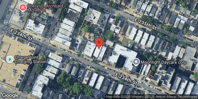 Aerial map of 641 EAST 234 STREET, Bronx