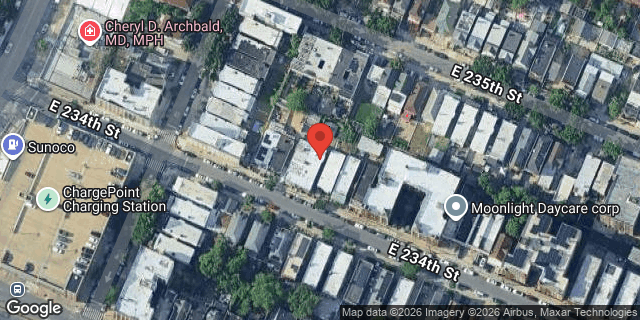 Aerial map of 639 EAST 234 STREET, Bronx