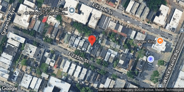 Aerial map of 661 EAST 235 STREET, Bronx