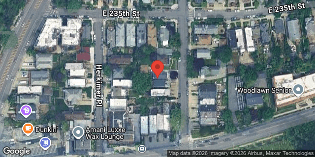 Aerial map of 4219 NAPIER AVENUE, Bronx