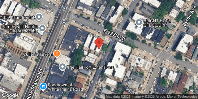 Aerial map of 714 EAST 237 STREET, Bronx