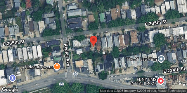 Aerial map of 210 EAST 235 STREET, Bronx