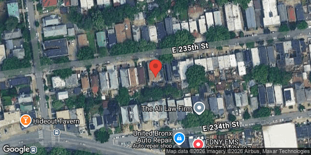 Aerial map of 230 EAST 235 STREET, Bronx