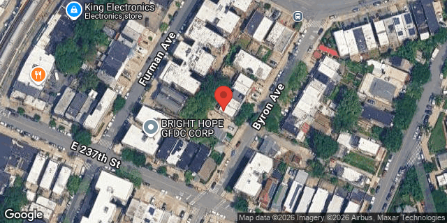 Aerial map of 4379 BYRON AVENUE, Bronx