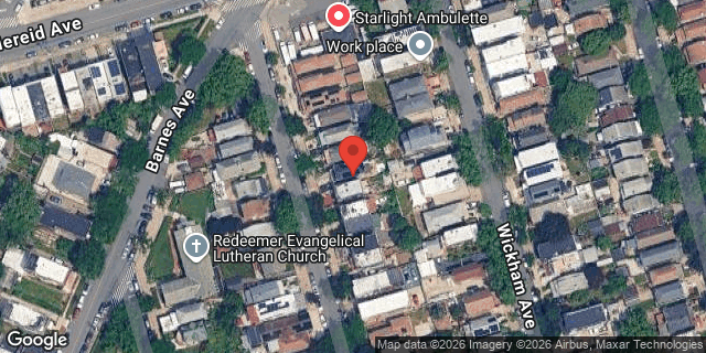 Aerial map of 4362 GUNTHER AVENUE, Bronx