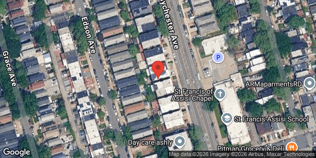 Aerial map of 4333 BAYCHESTER AVENUE, Bronx