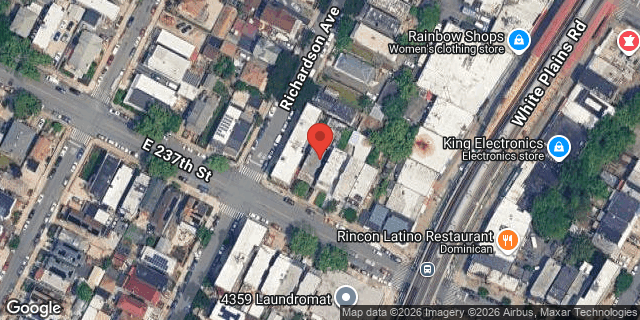 Aerial map of 679 EAST 237 STREET, Bronx