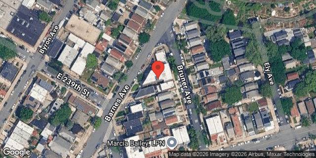 Aerial map of 4524 BARNES AVENUE, Bronx