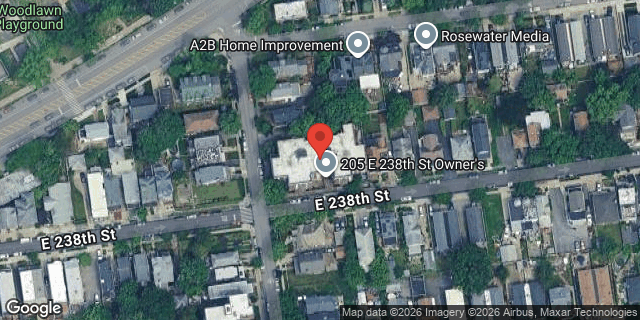 Aerial map of 201 EAST 238 STREET, Bronx