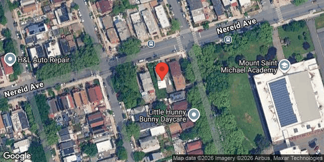 Aerial map of 2062 NEREID AVENUE, Bronx