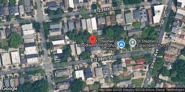 Aerial map of 423 EAST 238 STREET, Bronx