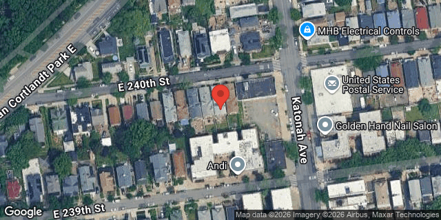 Aerial map of 274 EAST 240 STREET, Bronx