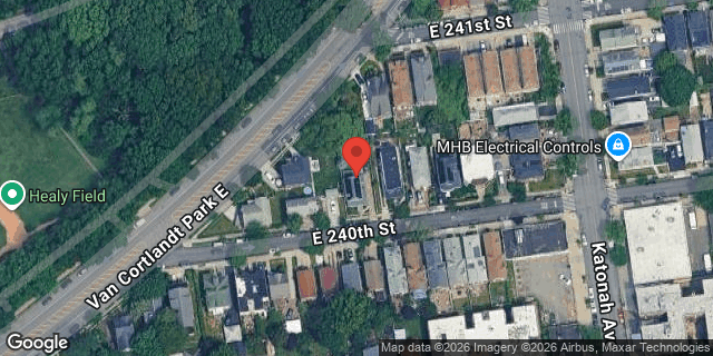Aerial map of 259 EAST 240 STREET, Bronx