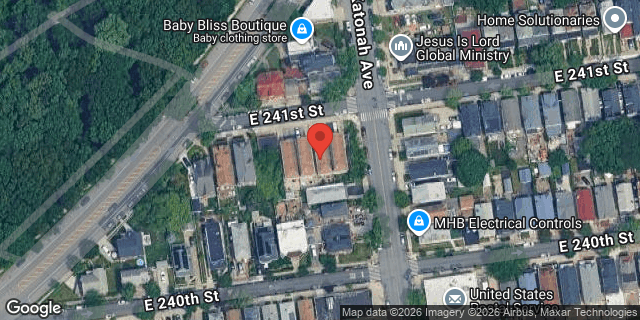 Aerial map of 280 EAST 241 STREET, Bronx