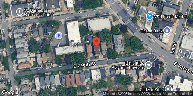 Aerial map of 439 EAST 240 STREET, Bronx